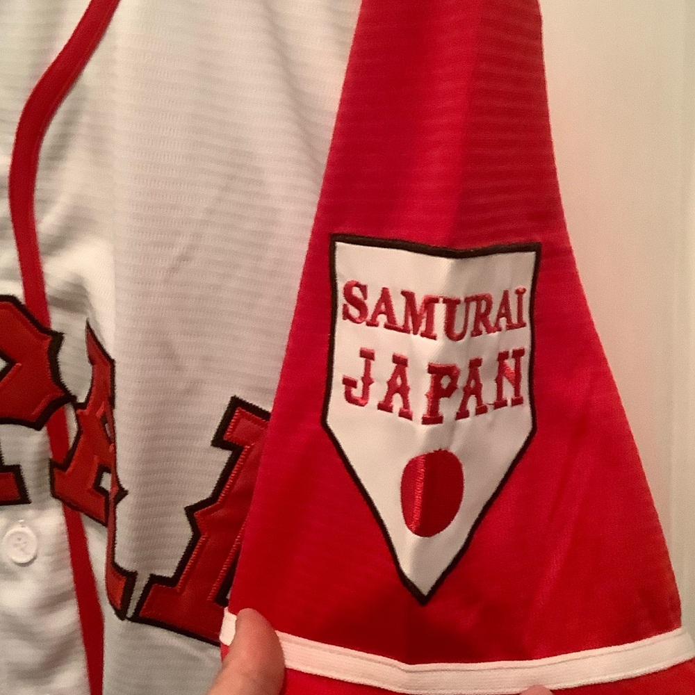 White and Red Japan OHTANI Baseball Jersey - Picture 5 of 7